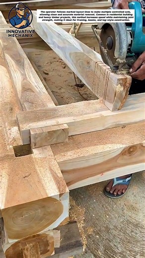 Precision Timber Notching with Circular Saw | Fast Wood Joinery for Timber Frame Construction