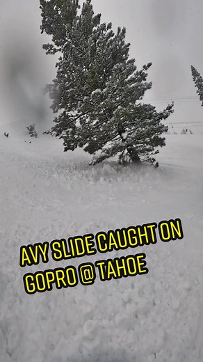 In-bounds snow slide at @palisadestahoe caught on my @gopro today. This is why I bring my beacon & avy gear even to resorts on days like this. Shout out to all the resort crew trying their best to open terrain while keeping us safe during this insane storm system. #avalanche #avy #tahoe #snowboarding #gopro