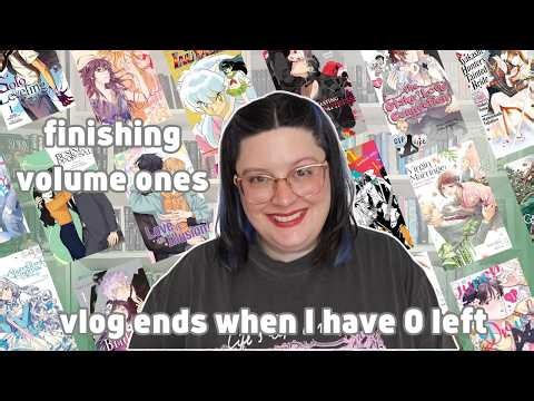 reading every single volume one on my shelf until I have none left | manga reading vlog