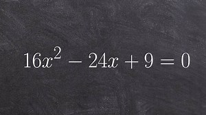 Learn how to solve a quadratic equation by factoring a perfect square trinomial
