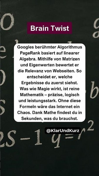Mathe hinter den Suchergebnissen. #braintwist