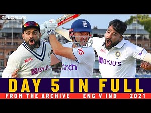 Best Day 5 Finish Ever? 🍿 Full Final Day 📺 England v India 2021 Test | Lord's