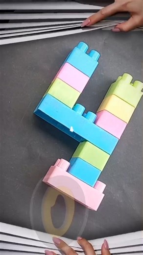 🤫🧱 ASMR Building blocks Number Four / Satisfying DIY