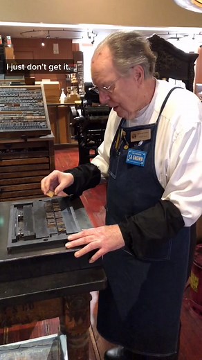 We think it’s the power of Howard #sachistorymuseum #printingpress #printing #sacramento #asmr #fyp #museum #typography #myroutine #learnontiktok