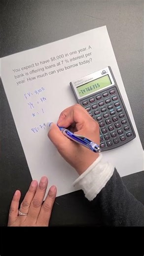 Using a Financial Calculator to Solve Present Value #college #maths #principlesoffinance