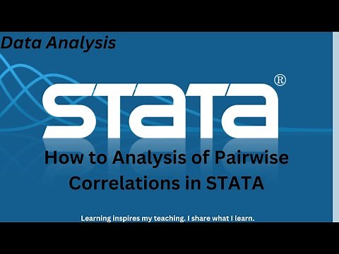 How to Analysis of Pairwise Correlations in STATA