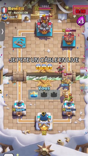 C’est donc ça de battre le meilleur joueur de France 🇫🇷🥰 #clashroyale #remieli #cr #viralgaming #fyp