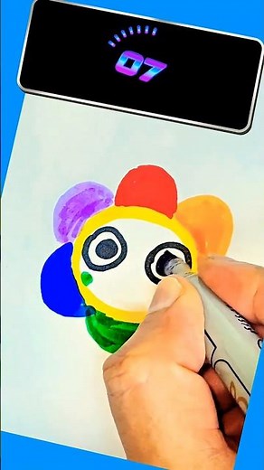 How to draw Dandy (Dandy's World)in 30seconds #cute #youtubeshorts #shorts #viral #art #drawing