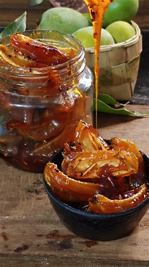 Sweet Mango pickle✨🥭 Recipe in comments!!! #viral #recipe #food #cooking