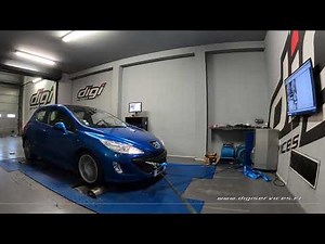 Peugeot 308 1.6 THP 175cv Reprogrammation Moteur @ 205cv Digiservices Paris 77 Dyno