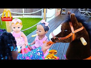 MCDONALDS pretend Food Play With Toys AndFun Sisters