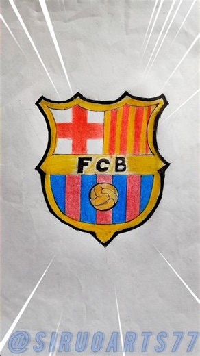 Draw Barcelona logo 🔥⚽ #shorts #logodrawing