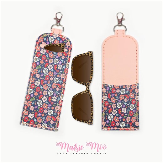 Sunnies Keychain Pattern, Pair Eyewear Topper Case SVG Template, Faux Leather DIY Crafts With Maisie Moo - Etsy