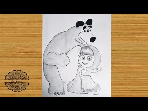 How to Draw Masha and The Bear - Step by Step || Very Easy Pencil sketch || Drawing Masha & The Bear
