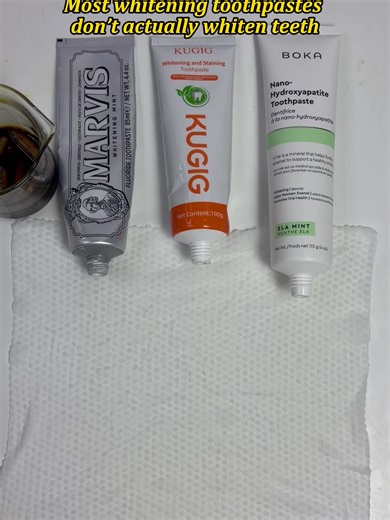 I stained these teeth with tobacco stains to see if whitening toothpaste actually works. A lot of toothpastes claim they can remove stains… but most of them only clean the surface. So I decided to run a little test. Tobacco stains vs whitening toothpaste. The results honestly surprised me. What do you think… did it actually work?#KUGIG #toothpaste #fyp #toothpastetest #teethwhitening #teeth #usa #whitesmile #SmokerTeeth #RealTest #DoesItWork #WhiteningToothpaste #Testing #smilemakeover #oralcare