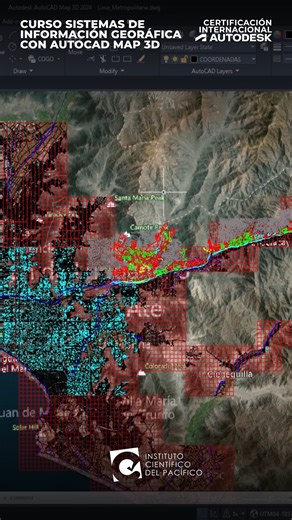 Mayor información📱: https://wa.link/swc0lw Curso Sistemas de Información Geográfica con AutoCAD MAP 3D 🎯 ¿Quieres dominar AutoCAD Map 3D y aplicar SIG en proyectos técnicos y territoriales? Inscríbete y aprende a gestionar datos vectoriales, ráster y LIDAR en un entorno CAD-SIG profesional. 📌 ¿Qué lograrás? ✅ Dominar AutoCAD Map 3D para trabajar con información geoespacial de forma precisa y eficiente ✅ Incorporar shapefiles, geodatabases, archivos ráster y servicios WMS ✅ Georreferenciar imá
