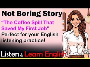 Learn English through Story: "My first job" (A2/B1) - Slow Audio Story with Subtitles