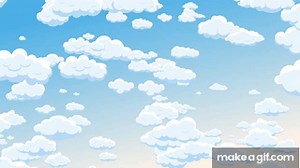 Cartoon Cloud background | Free motion graphics clouds overlay | After Effects Clouds animation on Make a GIF