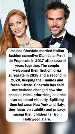 Jessica Chastain’s Private Family Life