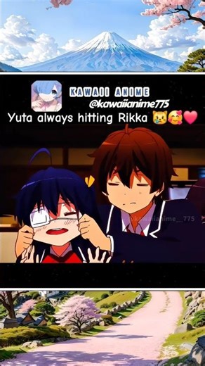 Yuta hitting Rikka 😻😹 #anime #animeedit #shorts