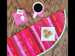 Quilt-As-You-Go Watermelon Table Runner