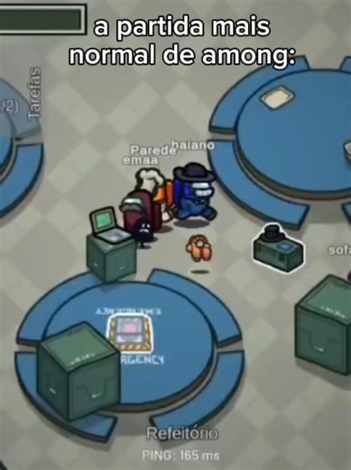 partida mais normal de among 🤣 (Link do server na bio!) #AmongUs #partida #dc