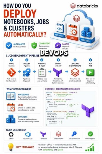 How do you deploy notebooks, jobs, and clusters automatically?