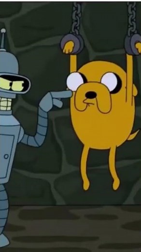 Futurama and Adventure Time crossover Bender Meets Jake and Finn!