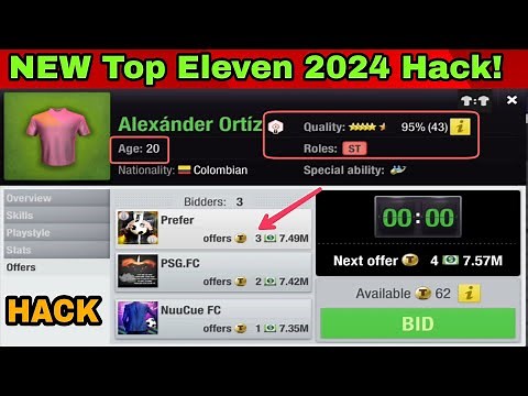 NEW Easy Top Eleven HACK in 2024 - Top Eleven Hack/glitch Transfer Market to get good players easily