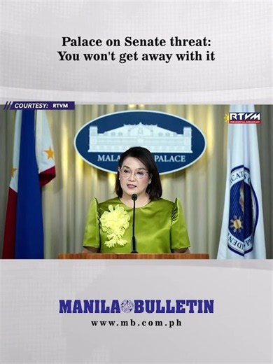 Palace on Senate threat: You won't get away with it