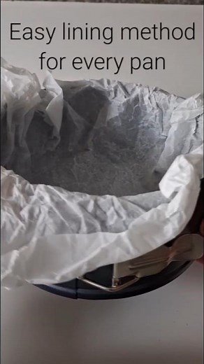 Easy Lining Method for Every Baking Pan #baking#bakinghack #howto #shorts