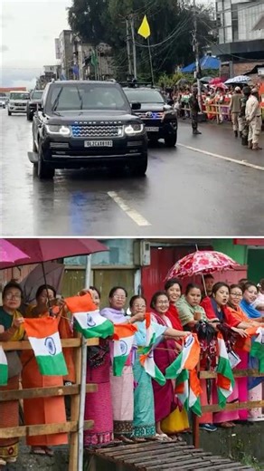 PM Modi receives a grand welcome in Imphal, Manipur | #shorts