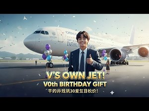 💜✈️ KIM TAEHYUNG received a birthday gift in the form of a legendary airplane "Jet V" 💜✈️
