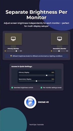 🚀 GNOME 49 Released! Top Features Explained #shorts