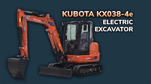 Video: Kubota’s first electric mini excavator, the KX038-4e