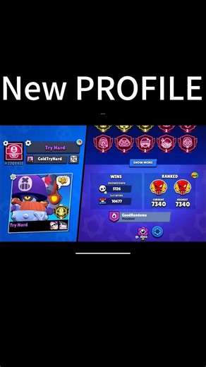Old profile VS New profile #brawlstars #荒野亂鬥
