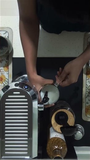 Day 02 of Making coffee from my delonghi coffee machine and learning latte art #coffeecloud #shorts