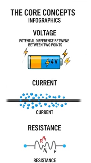 Voltage, Current and Resistance Explained in 1 Minute | Electrical Basics