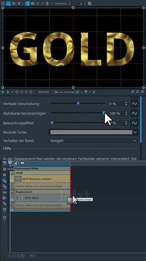 Gold effect in Stages