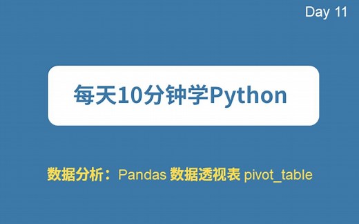 Python数据分析保姆级教程Day10: pandas透视表 pivot_table