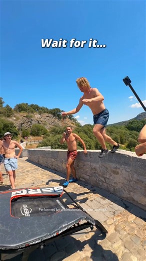 DJI on Instagram: "Diving plus a trampoline? Challenge accepted! 💦 Didn't see it coming when my friend says, “I’m trying something different.” It’s a bridge sprint… a bounce off the trampoline… then a spectacular freestyle dive captured in full 360° with #Osmo360. 🤩 ⚠️ Performed by professionals. Do not attempt. 🎥 @2pieds_enlair #DJI #DJIOsmo #360Camera #ExtremeSports #bridgejumping #Adrenaline #Adventure #Fun #ForYou"