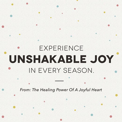 "A merry heart does good, like medicine, but a broken spirit dries the bones.” (Prov. 17:22) This is the powerful truth I was sharing with my congregation in my last message. Isn’t it amazing that joy from a merry heart has the effect of medicine on our bodies? When we have joy, the Word says that it brings healing to us! Maybe you’re asking, “How can I experience real joy in my life?” The truth is, real joy isn’t dependent on what we see around us or what we might be going through. Real joy is 