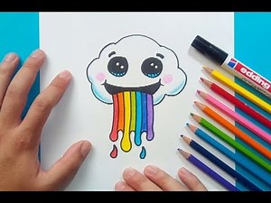 Como dibujar una nube paso a paso | How to draw a cloud