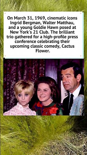 The Cast of Cactus Flower: 1969 🎬 #GoldieHawn #OldHollywood