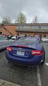 Blue Jaguar XKR X150 at ELEVATE Cars and Coffee at Benzo Cafe #jaguarXKR #jaguar #XKR #x150 #shorts