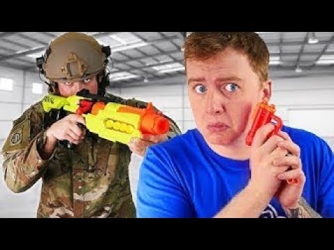 I Challenged an Actual Army Soldier to a NERF Battle...