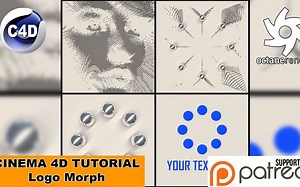 C4D logo运动图形技巧（中英文字幕）_哔哩哔哩_bilibili