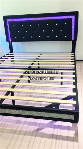 Must-have aesthetic floating bed for home makeover🔥Limited Discount for bedroom upgrade #tiktokshopstockup #mothersdaygift #CozyHomeVibes #BedroomUpgrade #Summervibes