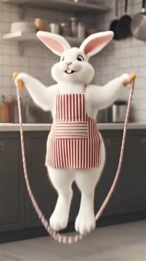 A Bunny Jumping Rope… How Is This Even Real?! 🐰🔥 #rabbit #bunny