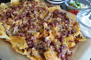 Pork and Bean Nachos